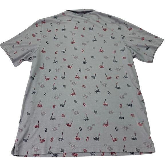 Travis Mathew Mens XL Justice In Beer Fireworks 4th of July Polo Shirt - Picture 3 of 7